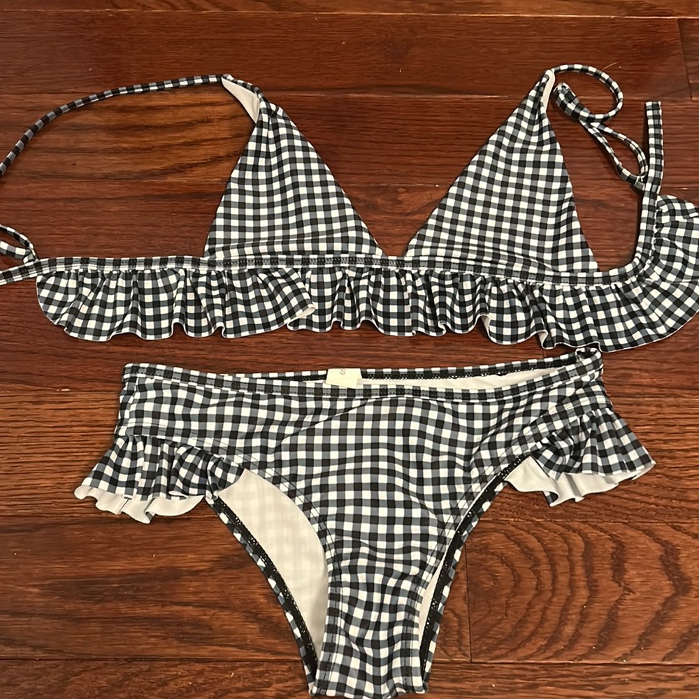 Lemonkini gingham bikini set size small